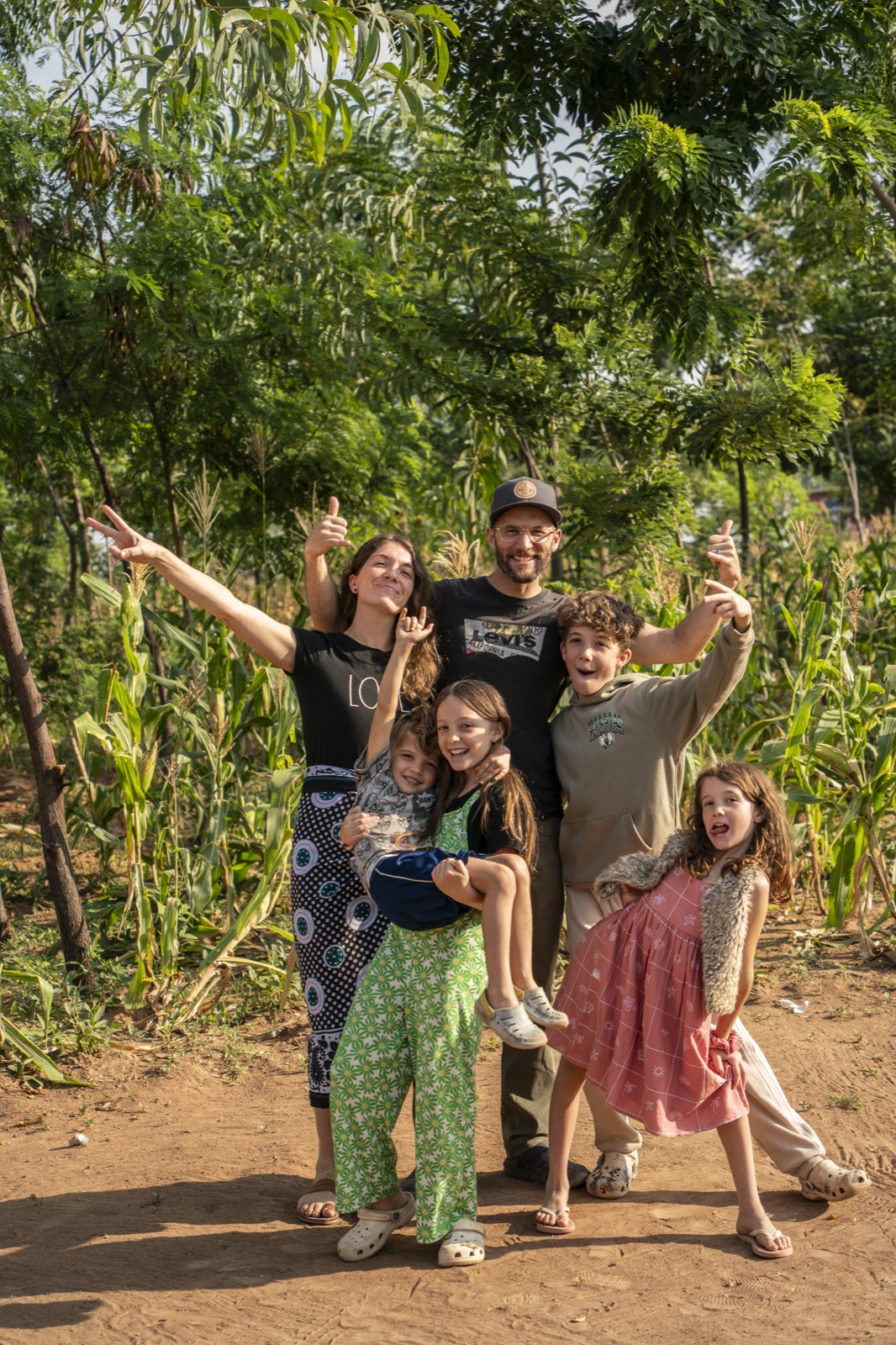 Chris and Anna Pike with their family